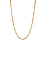 55cm (22") 6.3mm Width Solid Concave Bevelled Curb Chain in 10kt Yellow Gold