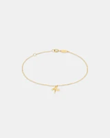 19cm (7.5") C Initial Bracelet in 10kt Yellow Gold