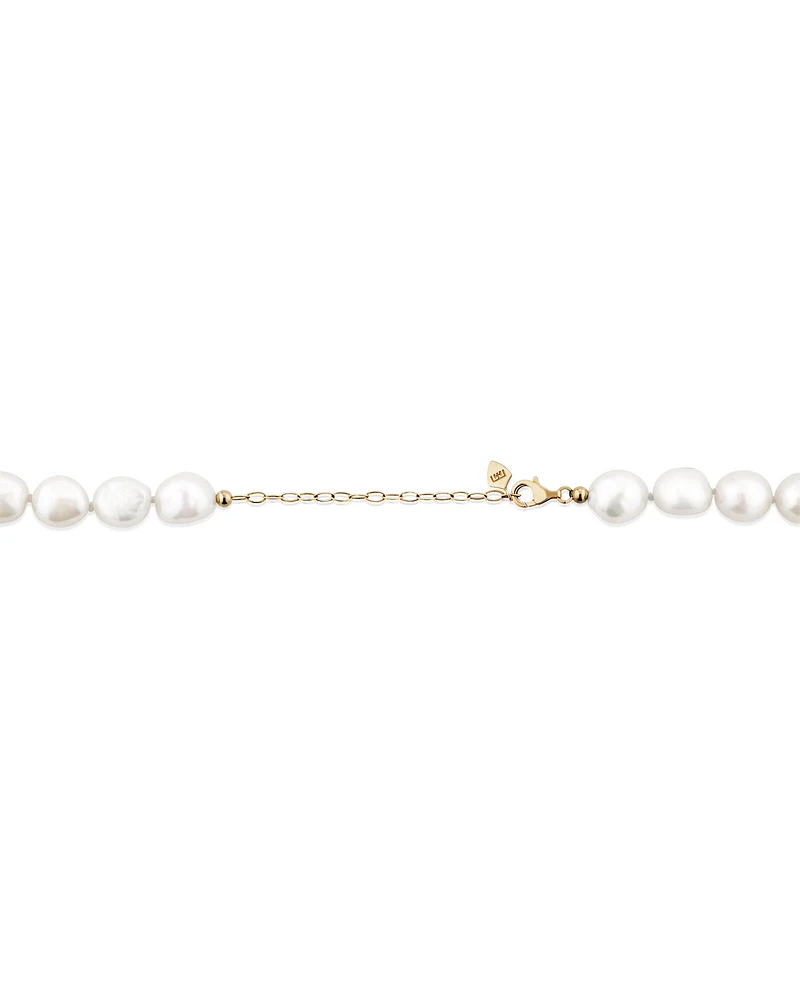 Baroque Pearl Necklace in 10kt Yellow Gold