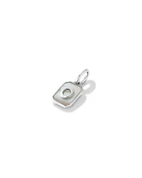 Letter Z Mother of Pearl Initial Pendant in Sterling Silver