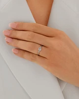 Evermore Three Stone Engagement Ring with 0.33 Carat TW of Diamonds in White Gold