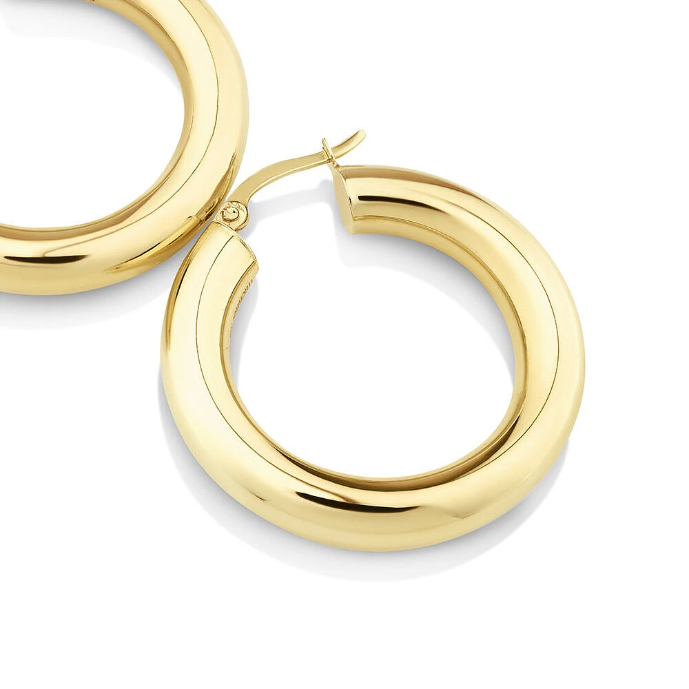 20mm Hoop Earrings in 10kt Yellow Gold