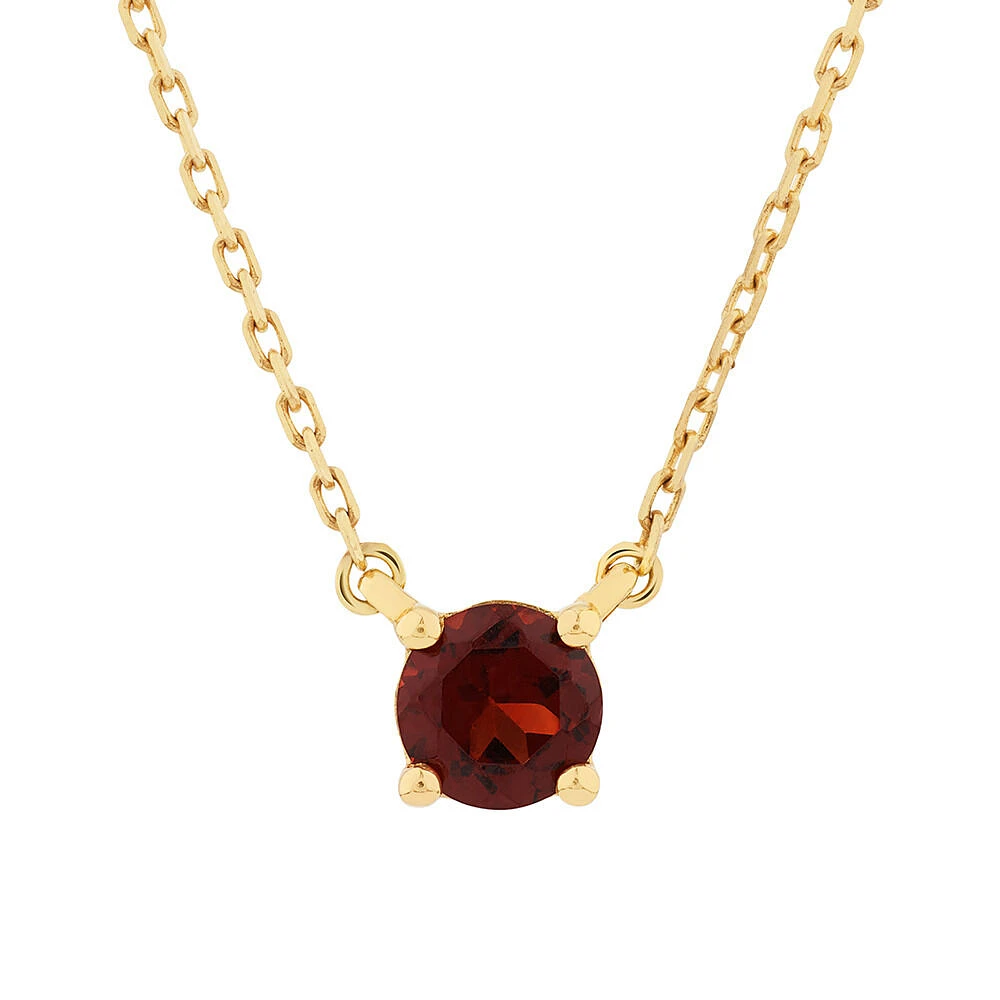 Necklace with Rhodolite Garnet in 10kt Yellow Gold