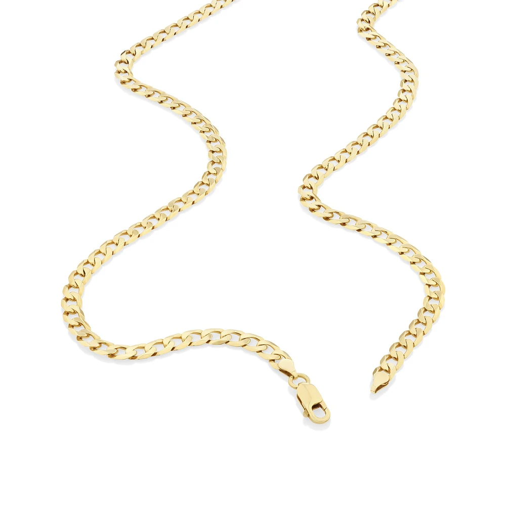 60cm (24") 5.5mm-6mm Width Curb Chain in 10kt Yellow Gold