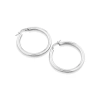 25mm Hoop Earrings in Sterling Silver
