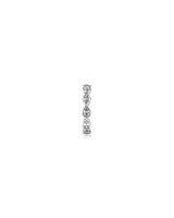 Pear Shaped Cubic Zirconia Bezel Set Eternity Ring in Sterling Silver