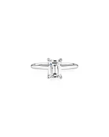 1.25 Carat TW Emerald Cut Laboratory-Grown Diamond Solitaire Engagement Ring In 14kt White Gold