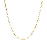 60cm (24") 2.5mm-3mm Width Hollow Figaro Chain in 10kt Yellow Gold