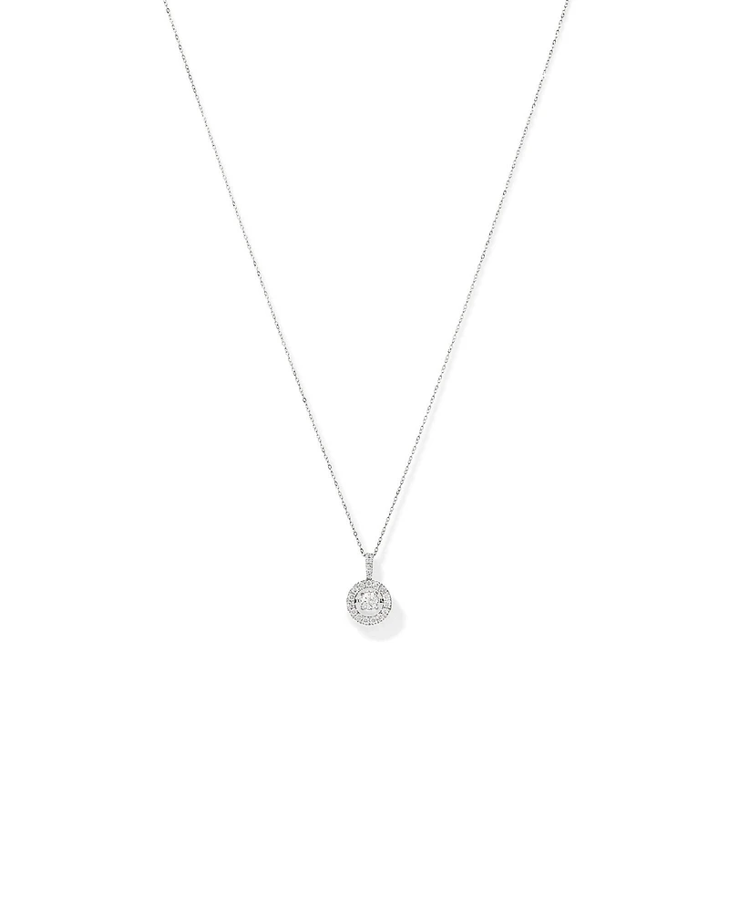 1.00 Carat TW Diamond Halo Everlight Pendant in 10kt Gold