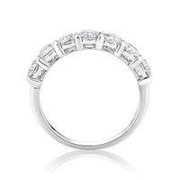 7 Stone Claw Wedding Ring with 1.61 Carat TW of Diamonds in 14kt White Gold