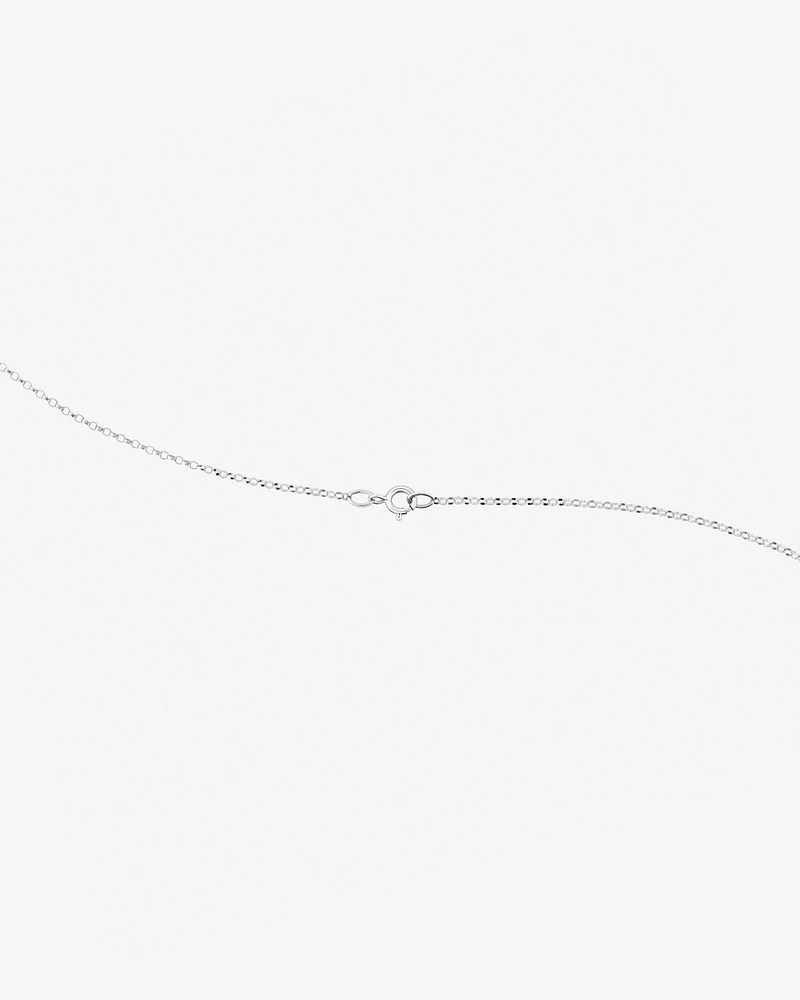 A' Initial necklace with 0.10 Carat TW of Diamonds in 10kt White Gold