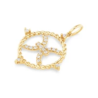 Pisces Zodiac Pendant with 0.15 Carat TW of Diamonds in 10kt Yellow Gold