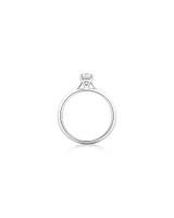 Evermore Certified Solitaire Engagement Ring with a Carat TW Diamond in 14kt White Gold