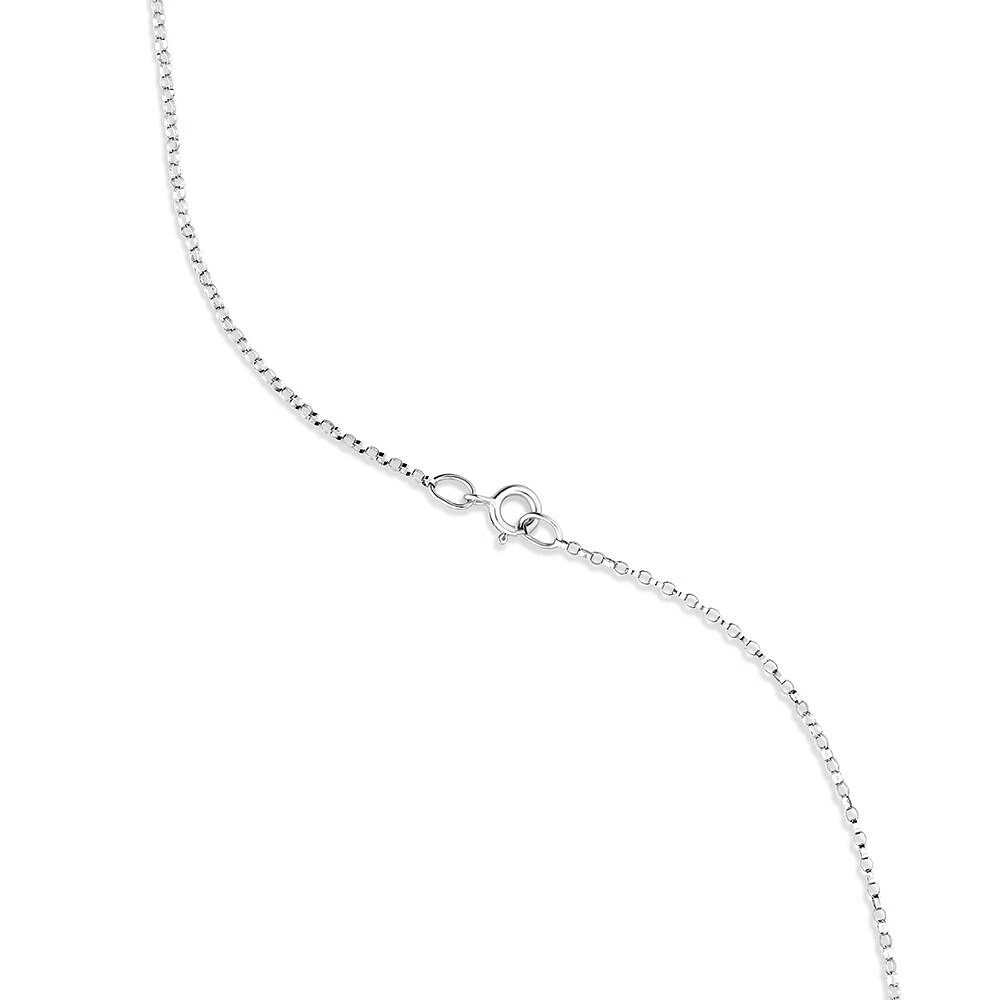 A' Initial necklace with 0.10 Carat TW of Diamonds in 10kt White Gold