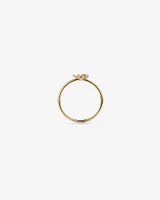 Cubic Zirconia Four Leaf Clover Ring in 10kt Yellow Gold