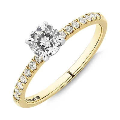 Southern Star Engagement Ring with 0.65 Carat TW of Diamonds in 18kt Yellow & White Gold