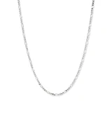 55cm (22") 3.75mm Width Figaro Chain Necklace in Sterling Silver