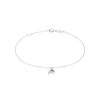 19cm (7.5") N Initial Bracelet in Sterling Silver