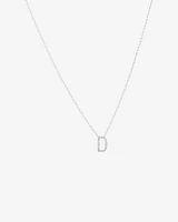 A' Initial necklace with 0.10 Carat TW of Diamonds in 10kt White Gold