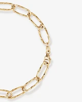 Diamond Cut Oval Twist Link Bracelet in 10kt Yellow Gold