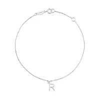 19cm (7.5") N Initial Bracelet in Sterling Silver