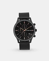 Men's Chronograph Watch in Black Tone Stainless Steel