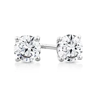 0.75 Carat TW Diamond Solitaire Stud Earrings in 18kt Yellow Gold