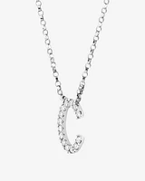 A' Initial necklace with 0.10 Carat TW of Diamonds in 10kt White Gold