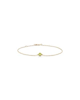 Bracelet with Peridot in 10kt Yellow Gold