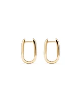 Huggie Paperclip Earrings in 10kt Yellow Gold