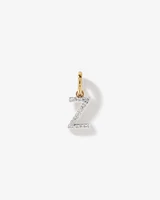 Diamond Letter Z Initial Pendant in 10kt Yellow Gold