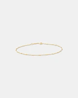 Tube Station Cable Bracelet in 10kt Yellow Gold