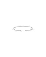 Diamond Torque Bangle in 10kt White Gold