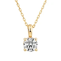 0.50 Carat TW Diamond Solitaire Pendant in 18kt Gold