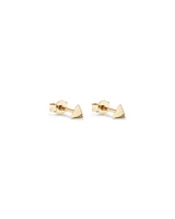 Pyramid Stud Earrings in 10kt Yellow Gold