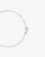 Round Brilliant Cut Cubic Zirconia Chain Bracelet in Sterling Silver