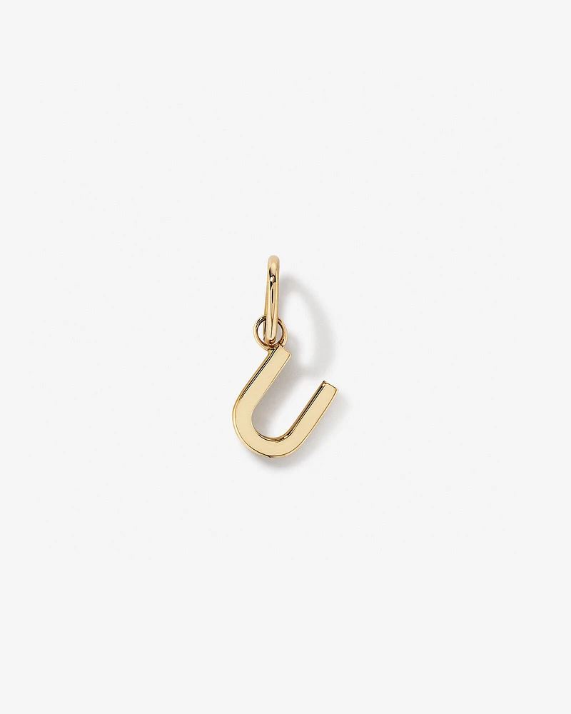 Letter Q Initial Pendant in 10kt Yellow Gold
