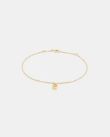 19cm (7.5") C Initial Bracelet in 10kt Yellow Gold