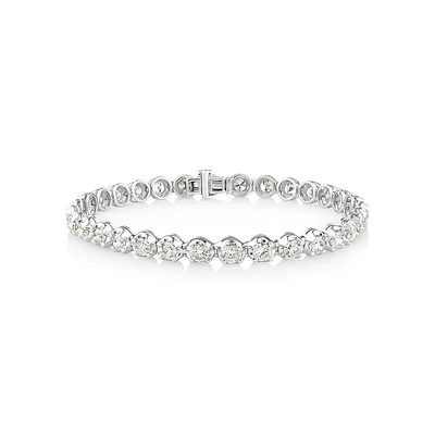 6.00 Carat TW Diamond Tennis Bracelet in 14kt White Gold