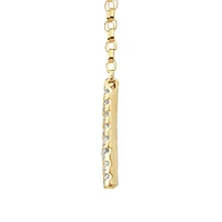 "K" Initial Necklace with 0.10 Carat TW of Diamonds in 10kt Yellow Gold