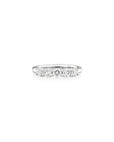 Evermore 5 Stone Wedding Band with 1 Carat TW of Diamonds in 14kt White Gold