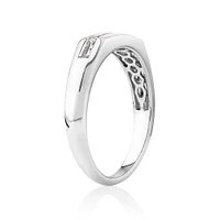 0.54 Carat TW Laboratory-Grown Baguette Diamond Ring in 10kt White Gold