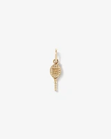 Diamond Accent Tennis Racquet Pendant in 10kt Yellow Gold