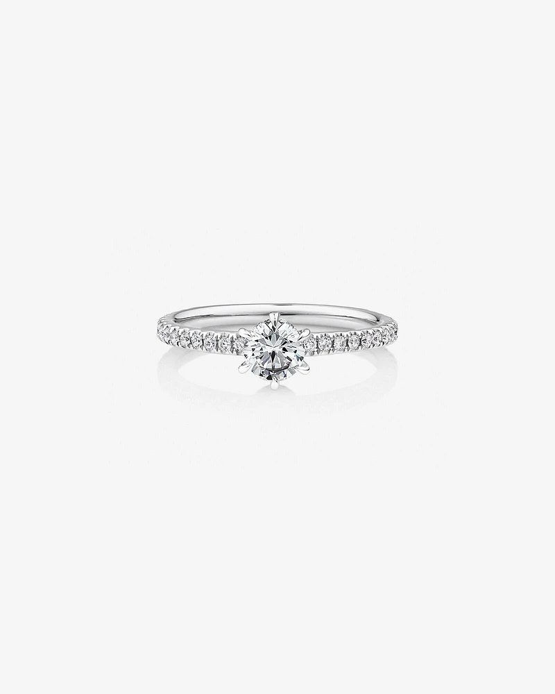 Sir Michael Hill Designer Engagement Ring with Carat TW of Diamonds in 18kt White Gold