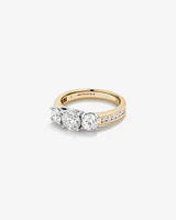 2.00 Carat TW Three Stone Round Brilliant Diamond Engagement Ring in 14kt Yellow and White Gold