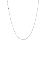 Collier Chaîne Figaro En Argent Sterling, 50 Cm (20 Po), Largeur 1,6 Mm