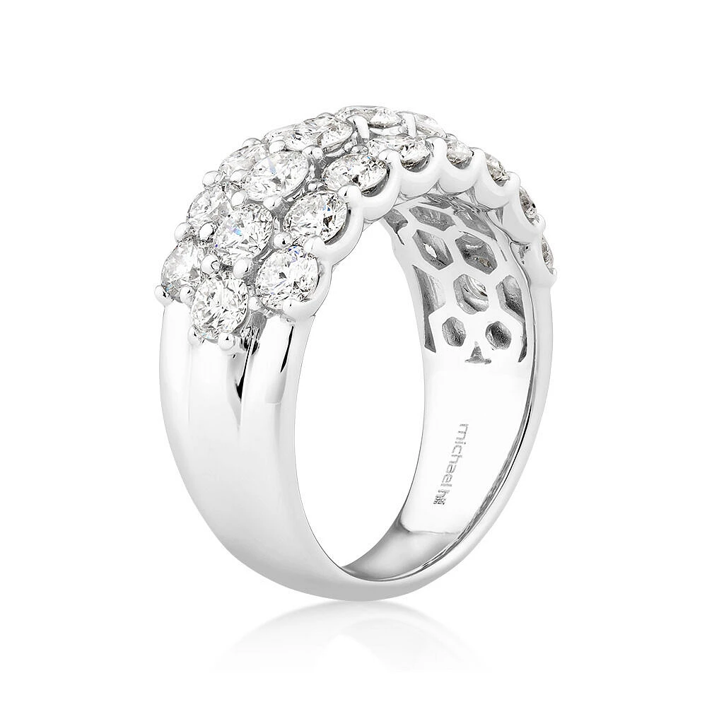 Ring with 3 Carat TW of Diamonds in 14kt White Gold