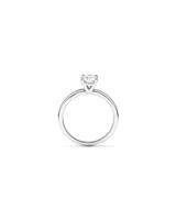 Solitaire Engagement Ring with Carat TW of Laboratory-Grown Diamond in 18kt White Gold