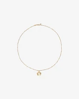 Sunray Open Circle Pendant Station Necklace in 10kt Yellow Gold