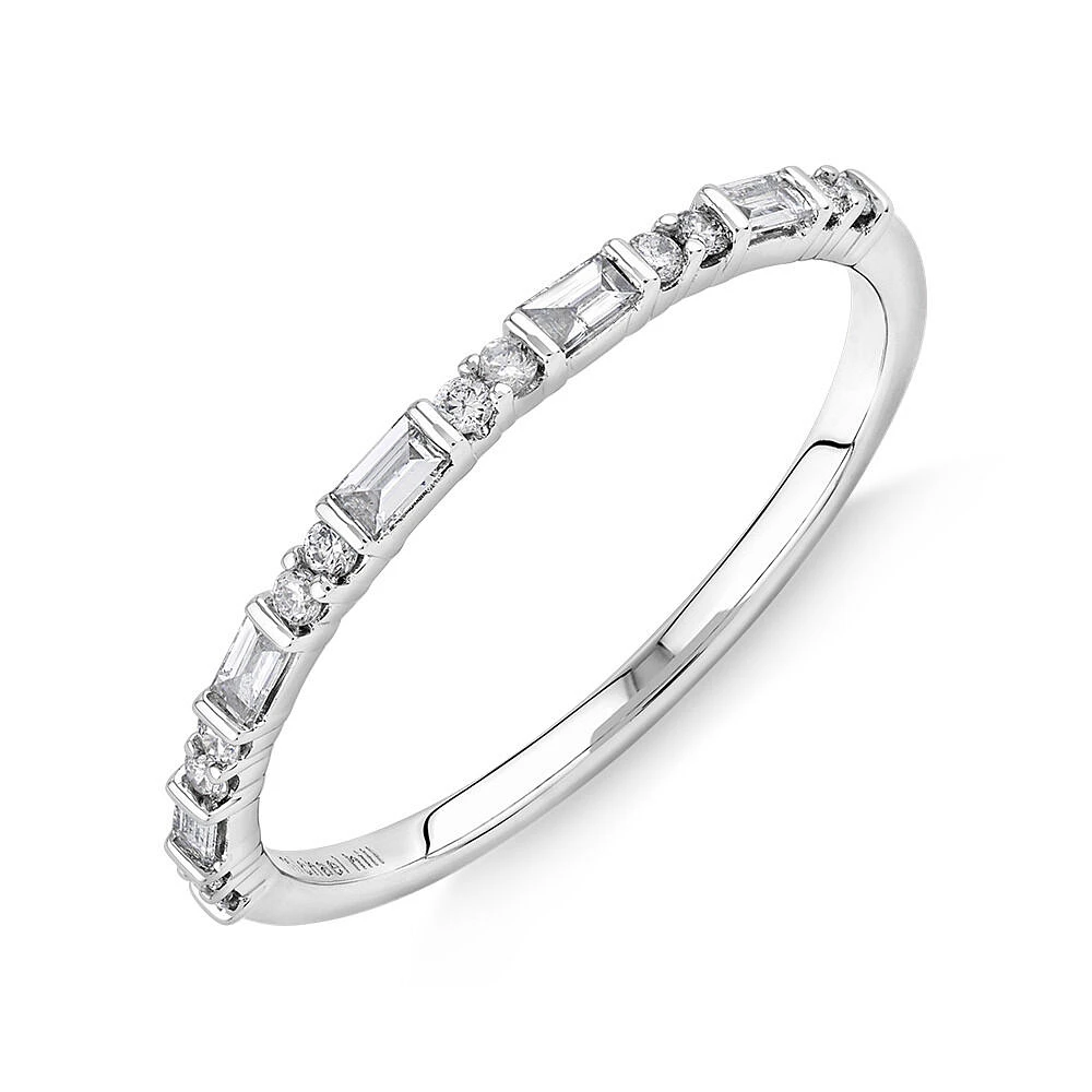 0.20 Carat TW Diamond Wedding Ring in 14kt White Gold